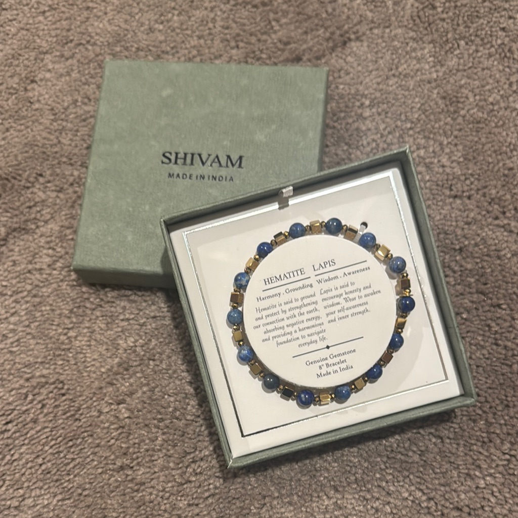 Shivam Hematite Lapis Gemstone Bracelet